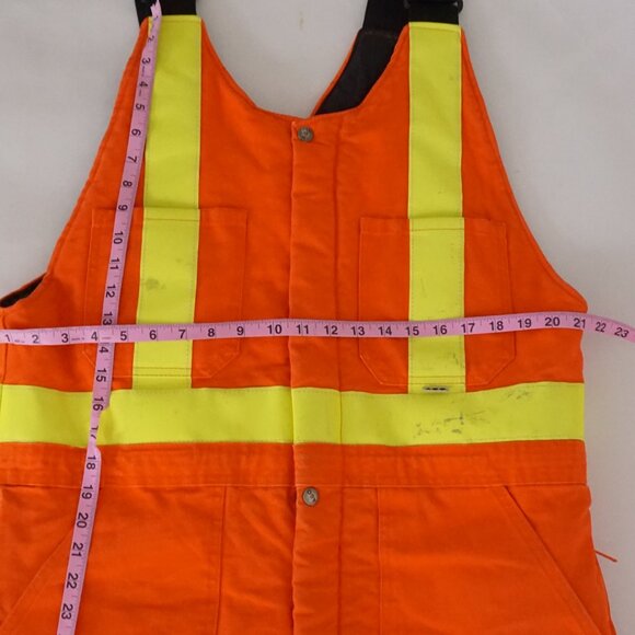 Ago Orange Yellow Insulated Quilt Lined Two-Piece Overalls And Jacket M (44) - Picture 11 of 16